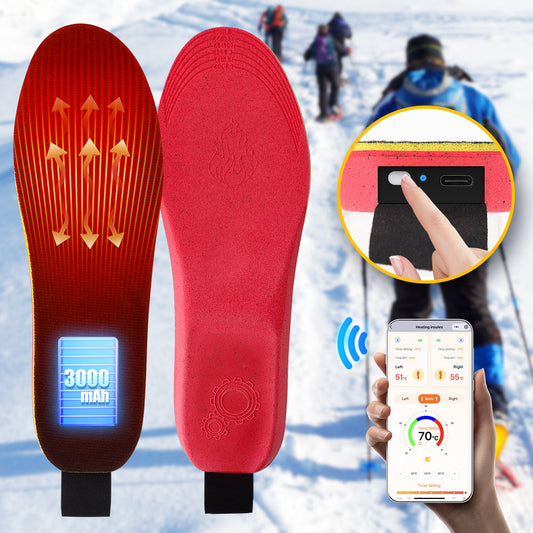 HailiCare Intelligent Heated Insoles APP Control USB Rechargeable Wireless Heating Insoles for Women Men 3000mAh Multi-Temperature Adjustable HailiCare Health & Beauty