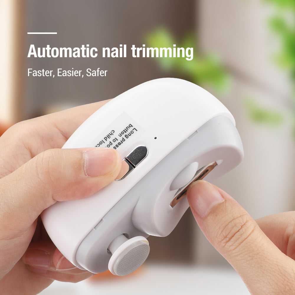 HailiCare Intelligent Automatic Electric Nail Clipper Multifunctional Nail Grinder for Children and Adult Nail Trimmer Nail Trimming Nail Polishing USB Charging HailiCare Health & Beauty