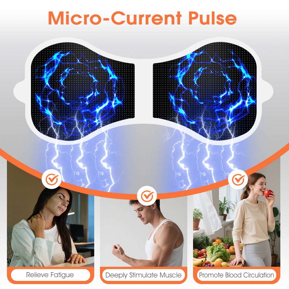 HailiCare Wireless Heating Pulse Muscle Stimulator Electric Cervical Massage Patch Low Frequency Pulse Massage Pad Neck Massager 6 Modes LCD Display Neck Stretcher Portable Mini Muscle Massager Neck Back Leg Muscle Stimulator HailiCare Health & Beauty