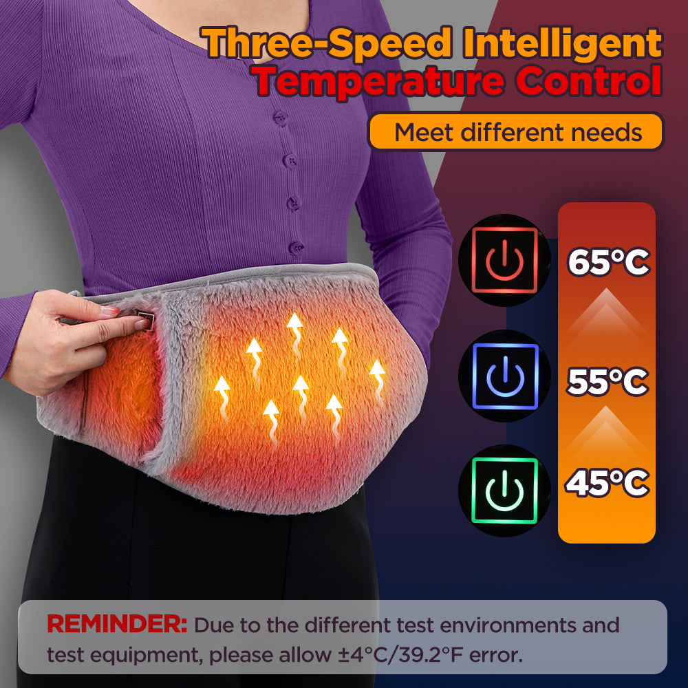 HailiCare Electric Heating Abdomen Belt 3 Levels Adjustable Heated Waist Belt Uterus Warming Pad Cold-Proof Uterine Belt Hand Waist Warming Pad Women Menstrual Relief Pain Uterus Hand Warmer HailiCare Health & Beauty