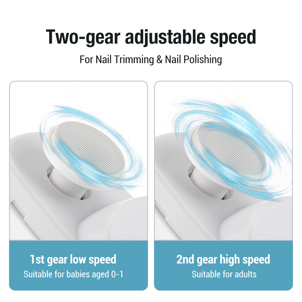 HailiCare Intelligent Automatic Electric Nail Clipper Multifunctional Nail Grinder for Children and Adult Nail Trimmer Nail Trimming Nail Polishing USB Charging HailiCare Health & Beauty
