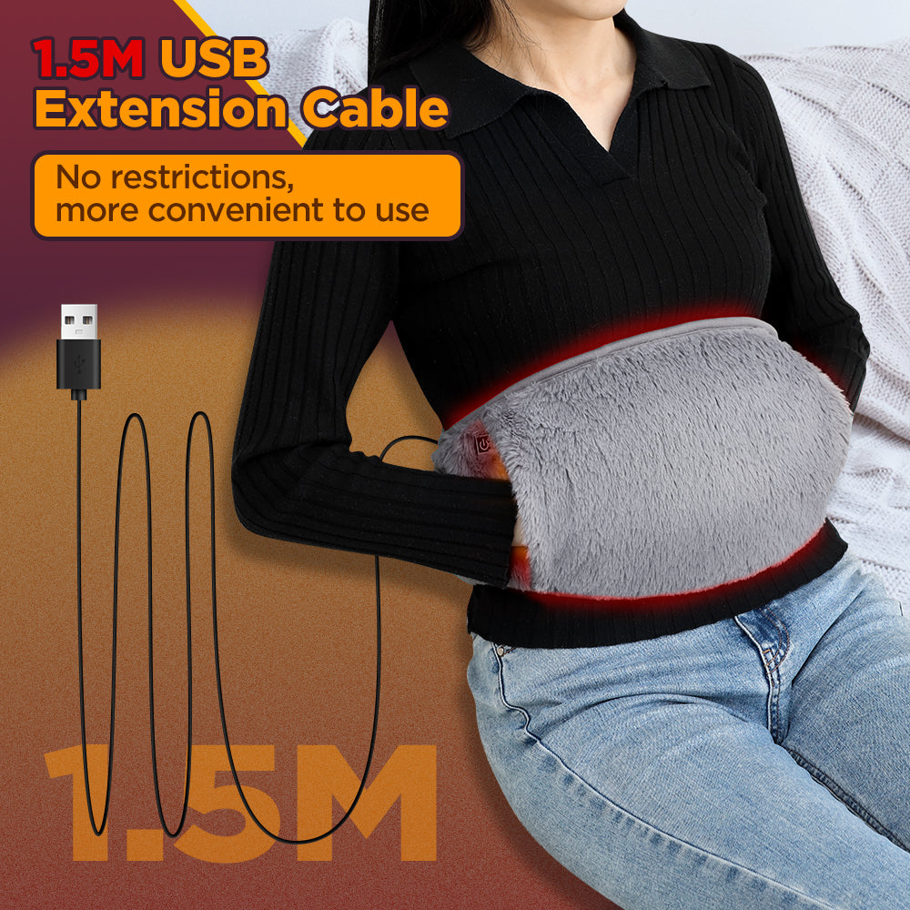 HailiCare Electric Heating Abdomen Belt 3 Levels Adjustable Heated Waist Belt Uterus Warming Pad Cold-Proof Uterine Belt Hand Waist Warming Pad Women Menstrual Relief Pain Uterus Hand Warmer HailiCare Health & Beauty