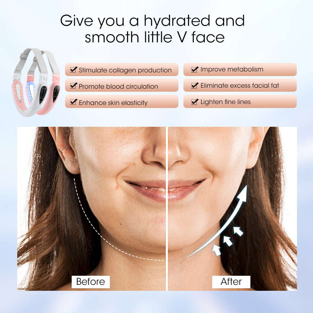 HailiCare V Face Face-lifting Instrument Facial Slimming Massager Photon Rejuvenation TENS Microcurrent Multifunctional Beauty Instrument Facial Lift Firming Skin Shaping Face Rejuvenation HailiCare Health & Beauty
