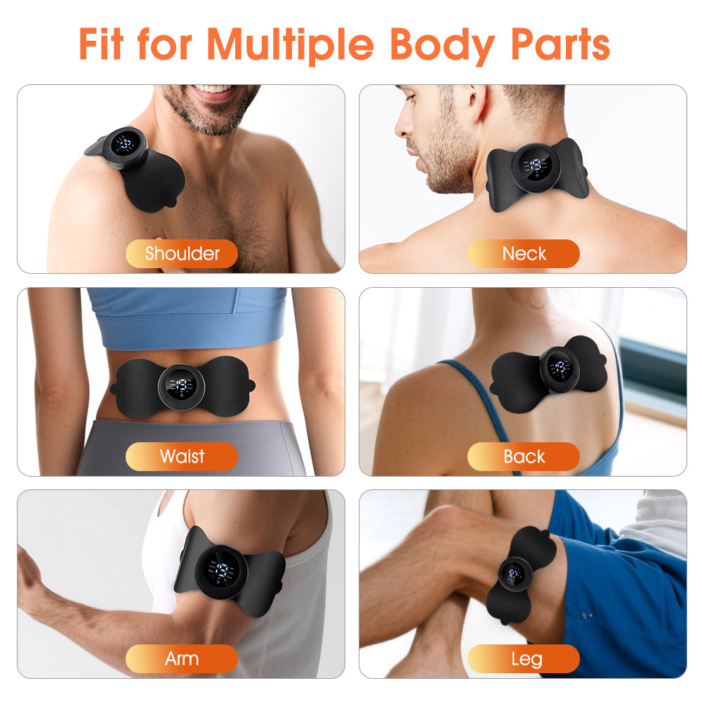 HailiCare Wireless Heating Pulse Muscle Stimulator Electric Cervical Massage Patch Low Frequency Pulse Massage Pad Neck Massager 6 Modes LCD Display Neck Stretcher Portable Mini Muscle Massager Neck Back Leg Muscle Stimulator HailiCare Health & Beauty