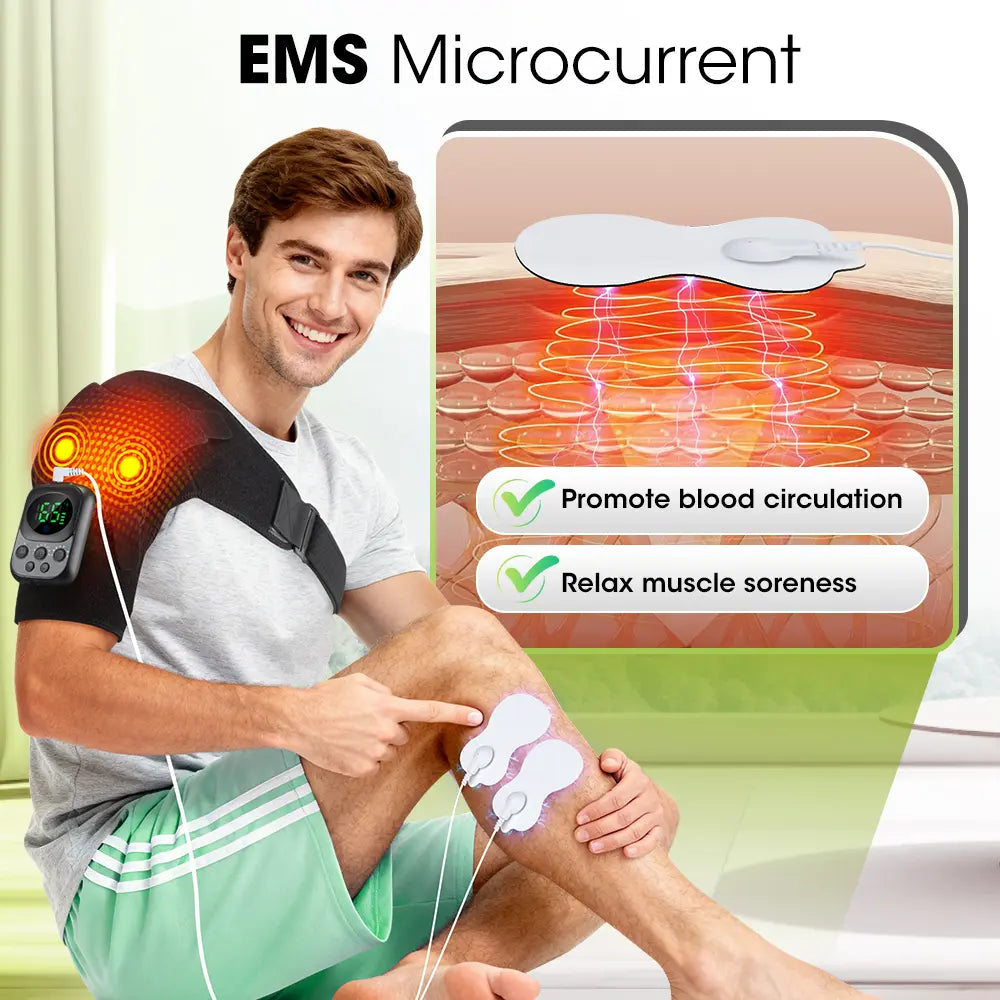 HailiCare Heated Vibrating Shoulder Massager for Shoulder Pain Relief HailiCare