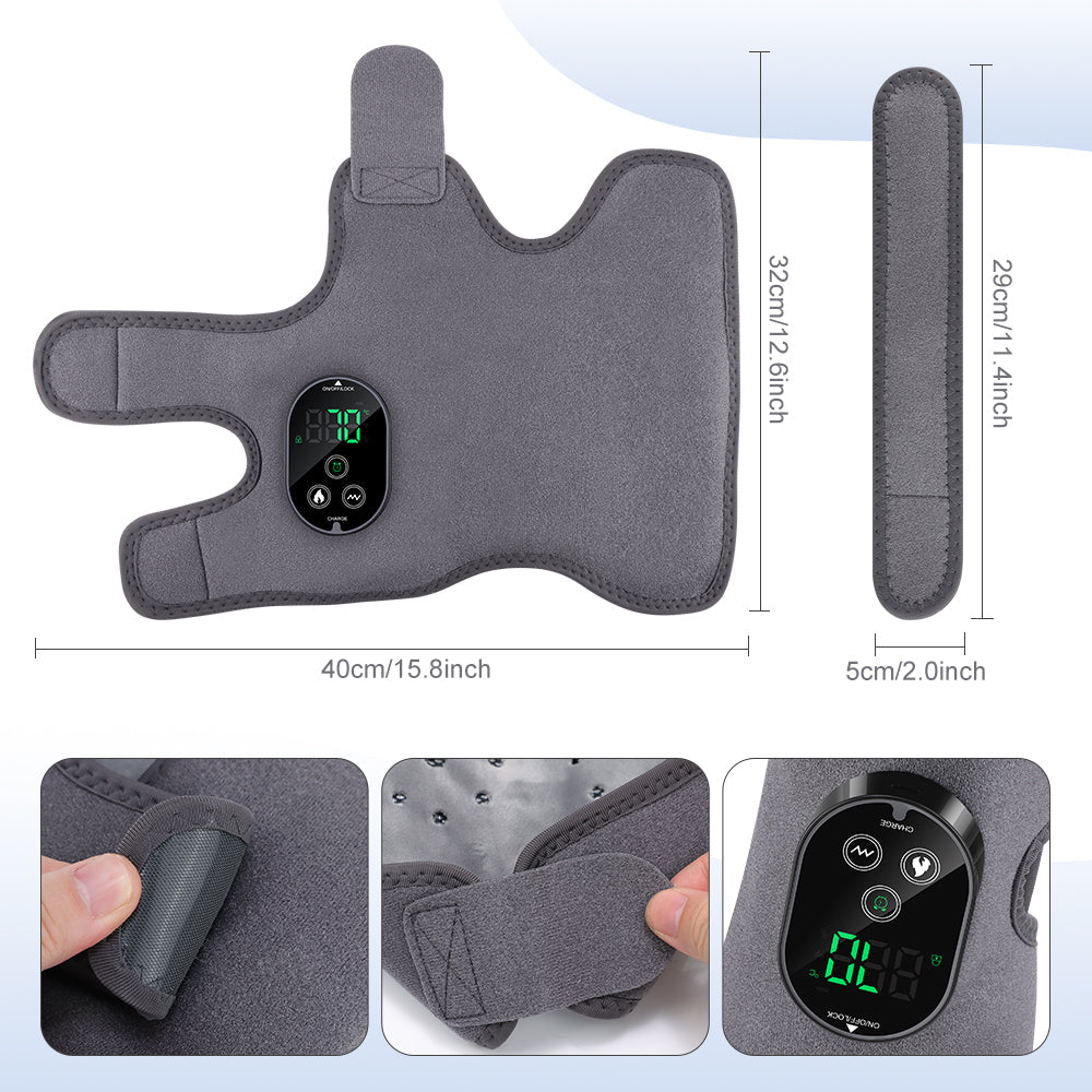 HailiCare Heated Vibrating Ankle Brace Rechargeable for Pain Relief & Circulation HailiCare