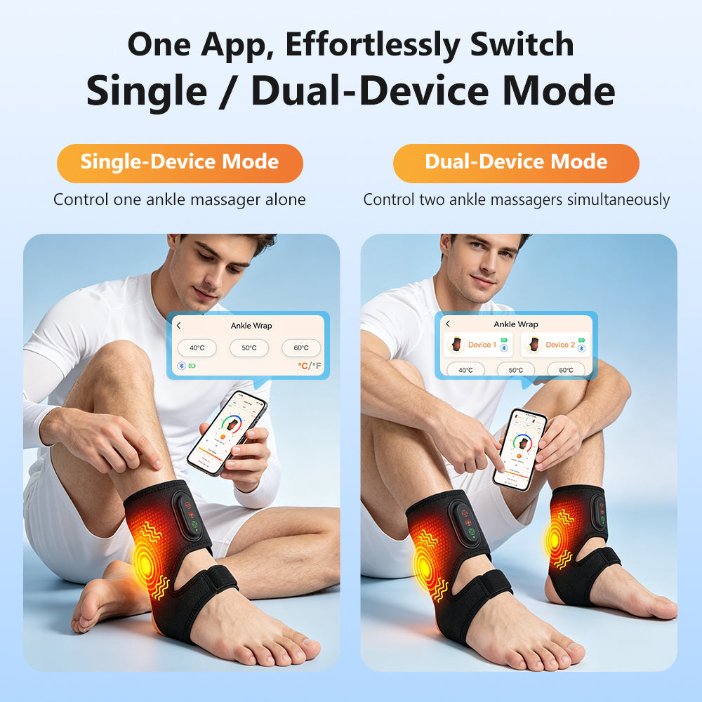 HailiCare Heated Ankle Brace with Rechargeable Heat Therapy for Swelling & Achilles Tendinitis HailiCare