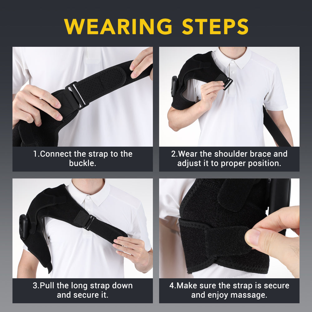 HailiCare Detachable Button Version Wireless APP Control Electric Heating Back Shoulder & Knee Brace Adjustable Belt Heating Vibration 3 Gears 7 Temperature Levels EMS Relax Muscles Improve Blood Circulation Relieve Neck Shoulder Pain HailiCare Health & Beauty