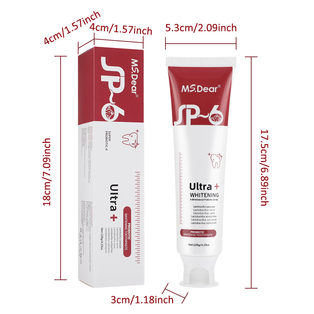 Sp 4 Toothpaste, Sp-4 Probiotics Brightening White Toothpaste Stain Removing Tooth Care , 4.23 oz, 3 Pcs BearCris