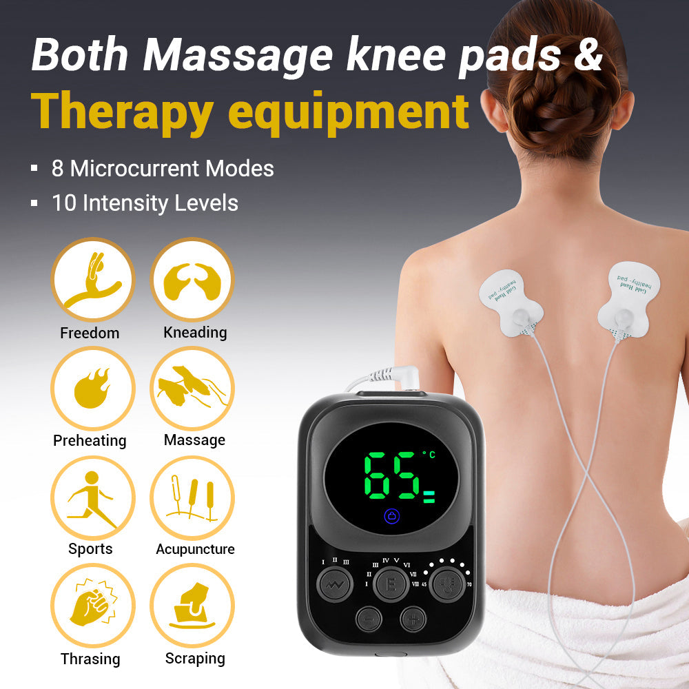 HailiCare Detachable Button Version Wireless APP Control Electric Heating Back Shoulder & Knee Brace Adjustable Belt Heating Vibration 3 Gears 7 Temperature Levels EMS Relax Muscles Improve Blood Circulation Relieve Neck Shoulder Pain HailiCare Health & Beauty