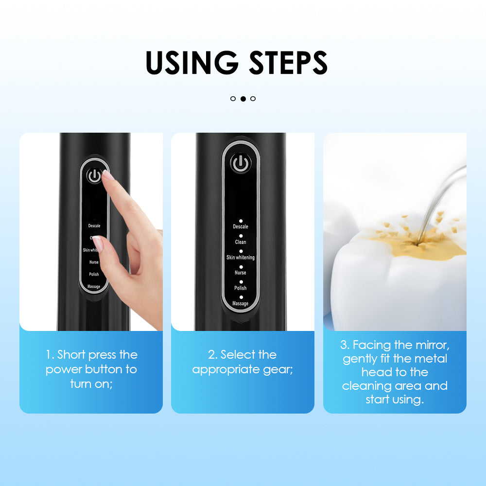 HailiCare Electric Teeth Cleaner Portable Household Toothbrush Tartar Remover Tartar Cleaning Whitening Teeth USB Charging HailiCare Health & Beauty