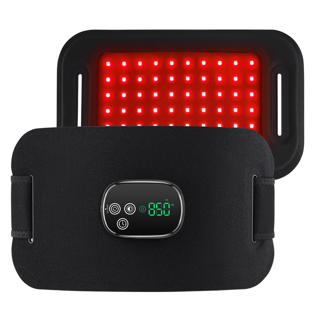 Red Light Pad with 5000mAh Battery, Cordless LED Light Wrap for Back Shoulder Neck Knee Abdominal Soreness, 660nm & 850nm Dual-Wavelength LED Pad, Rechargeable Heat Wrap for Home Use, Gift for Women Agdoad