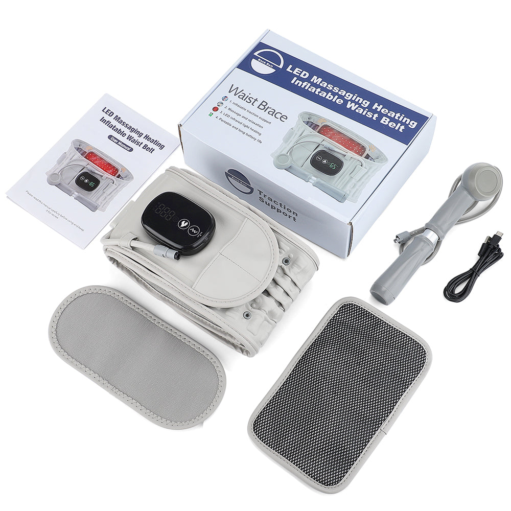 Hailicare LED Massaging Heating Inflatable Decompression Waist Belt HailiCare Health & Beauty