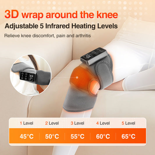 Cordless Electric Knee Support Massager for Pain Relief / Muscle Relaxation HailiCare