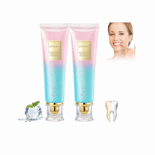 Niacinamide Whitening Toothpaste, Niacinamide Intensive Whitening Toothpaste with Natural Gentle Care Deep Stain Removal Mint Flavor Toothpaste Improves Gum Health Fresh Breath 1 PCS HailiCare