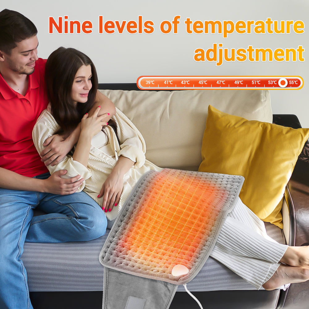 Multifunctional Heating Pad Electric Heating Blanket 9 Temperature Levels 4 Timing Heated Belt Household Warm Keeping Artifact Warm Legs Abdomen Hands Body Warming Office Home HailiCare Health & Beauty