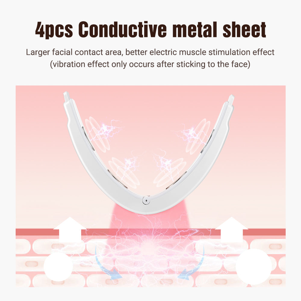 HailiCare Micro-current Vibration Massage Face Slimming Device with Remote Control Multifunctional Face-lifting Beauty Instrument Rechargeable Facial Massager Constant Temperature Hot Compress Pulse Massage HailiCare Health & Beauty