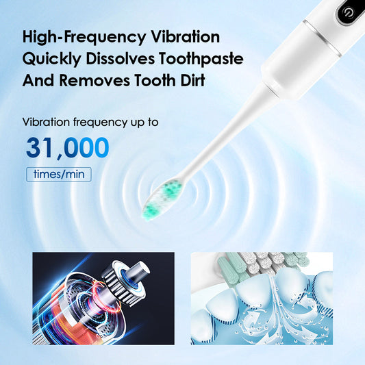 HailiCare Electric Teeth Cleaner Portable Household Toothbrush Tartar Remover Tartar Cleaning Whitening Teeth USB Charging HailiCare Health & Beauty