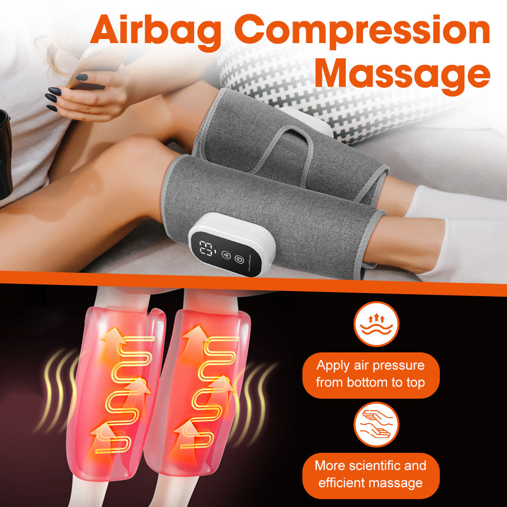 HailiCare Wireless 360° Air Pressure Calf Massager 3 Modes 3 Intensities Electric Airbag Compression Leg Massage Wrap Muscle Relax Blood Circulation Relieve Fatigue HailiCare Health & Beauty