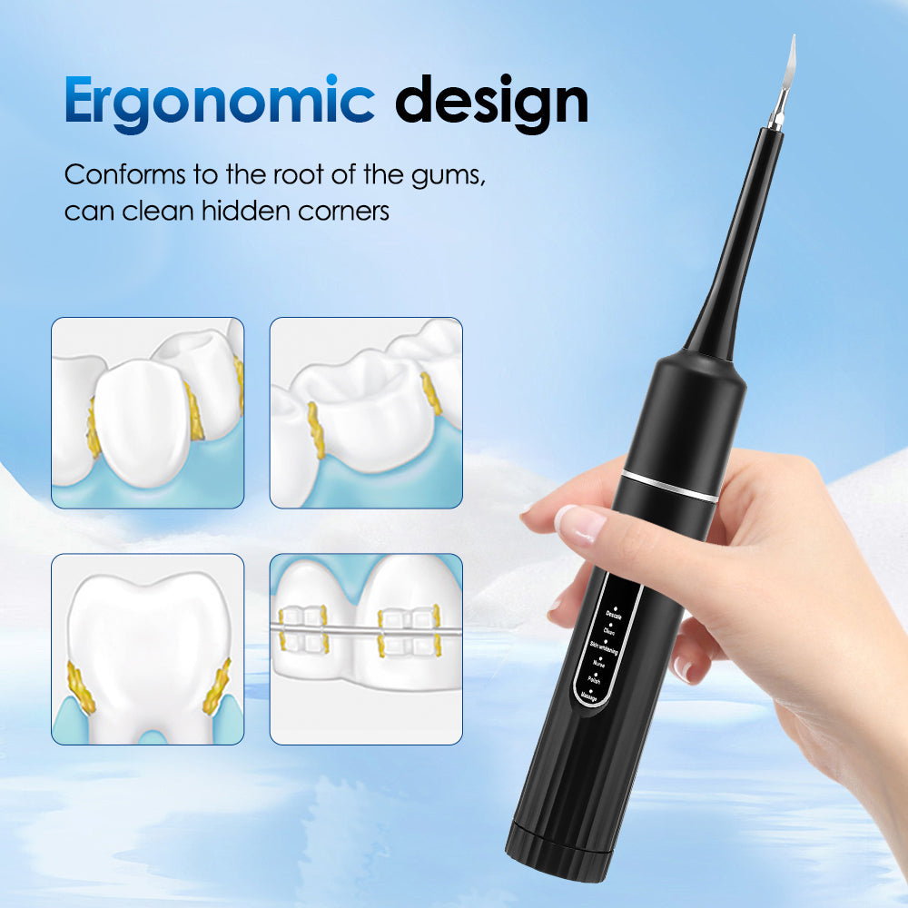HailiCare Electric Teeth Cleaner Portable Household Toothbrush Tartar Remover Tartar Cleaning Whitening Teeth USB Charging HailiCare Health & Beauty