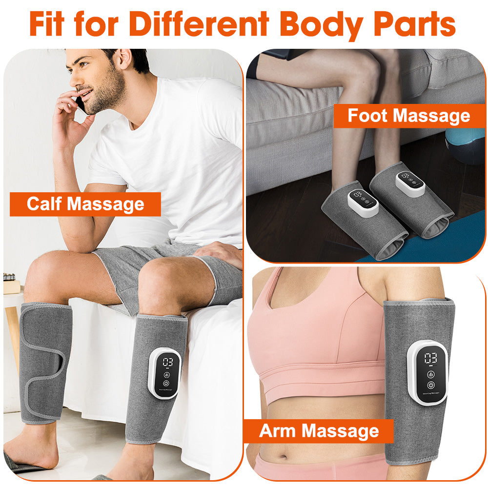 HailiCare Wireless 360° Air Pressure Calf Massager 3 Modes 3 Intensities Electric Airbag Compression Leg Massage Wrap Muscle Relax Blood Circulation Relieve Fatigue HailiCare Health & Beauty