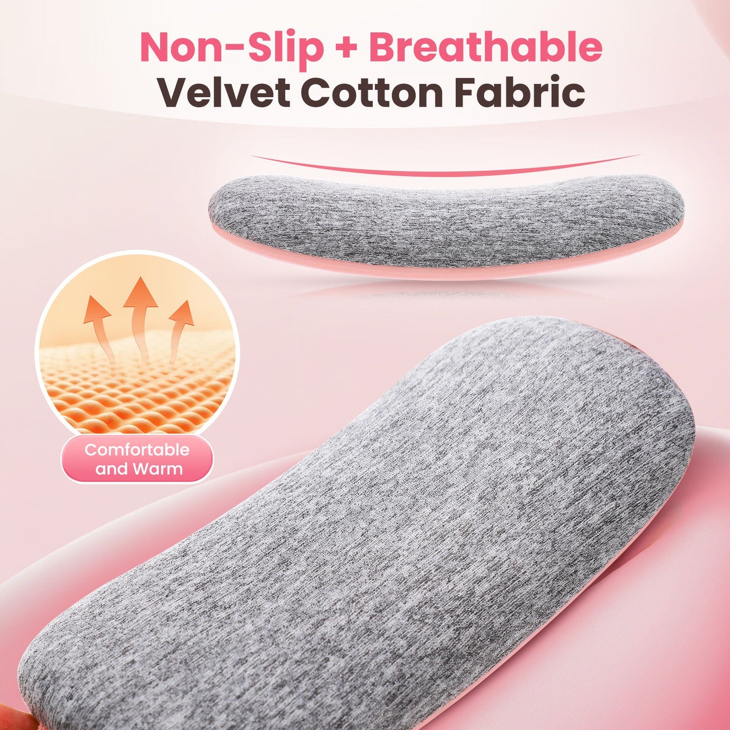 HailiCare Menstrual Relief Portable Cordless Heating Pad Electric Fast Heating Vibration Massage Belt Reduce Dysmenorrhea Abdominal Warmer Belt Women Period Heating Belt with 5 Heat Levels and 4 Massage Modes HailiCare Health & Beauty