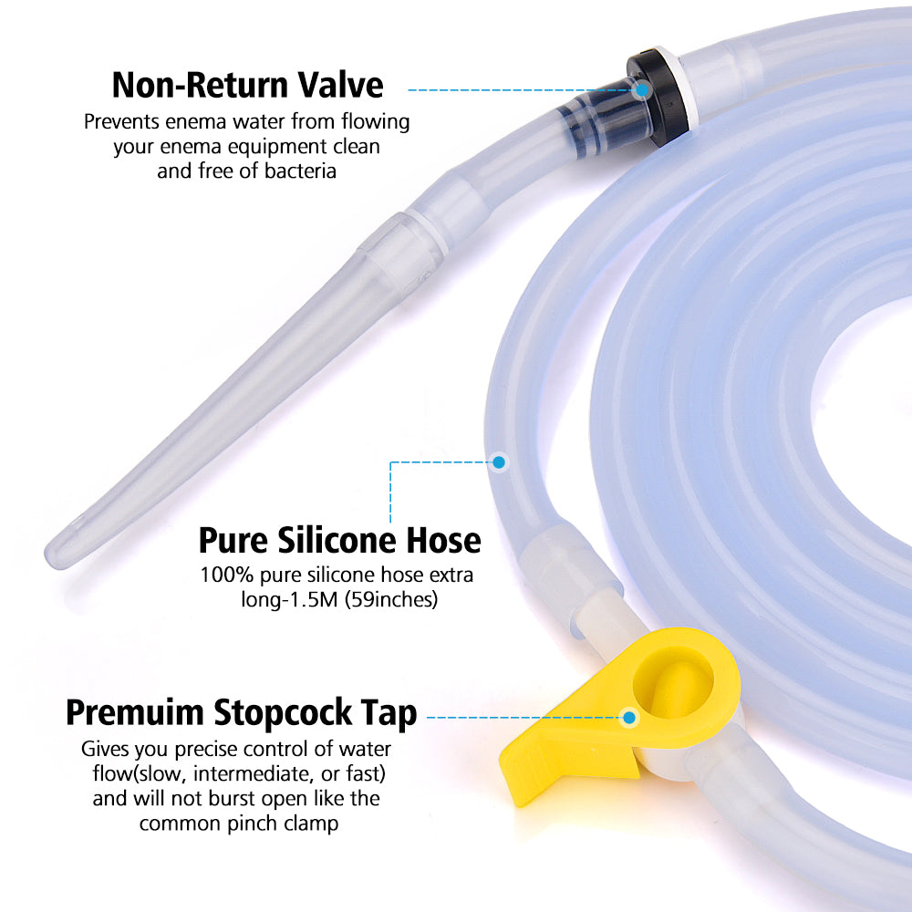 Hailicare Accessory For Reusable Silicone and Non-Toxic Stainless Steel Bucket Enema Cleanse Kit HailiCare