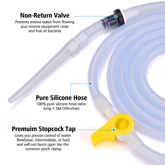 Hailicare Accessory For Reusable Silicone and Non-Toxic Stainless Steel Bucket Enema Cleanse Kit HailiCare