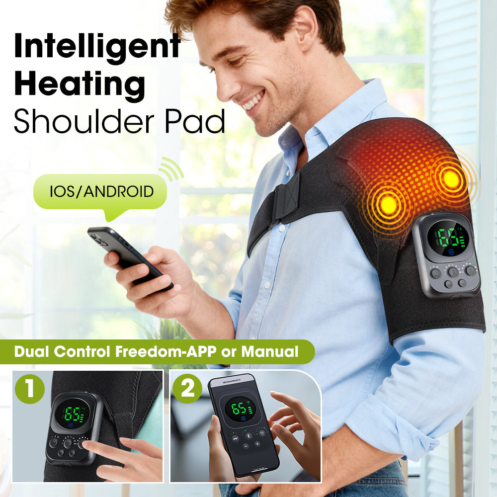 Heated Vibrating Shoulder Massager for Shoulder Pain Relief, Shoulder Heat Wrap HailiCare