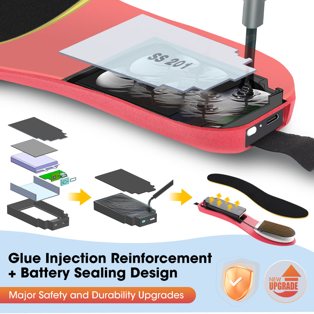 HailiCare Intelligent Heated Insoles APP Control USB Rechargeable Wireless Heating Insoles for Women Men 3000mAh Multi-Temperature Adjustable HailiCare Health & Beauty