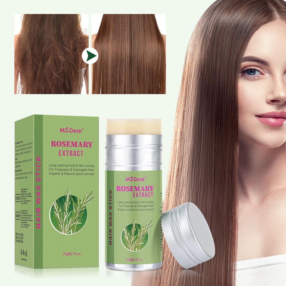Rosemary Wax Stick for Hair for Flyaways Wigs Edge Control Finishing Hair，Non-greasy Styling Wax Nourishing Hair HailiCare