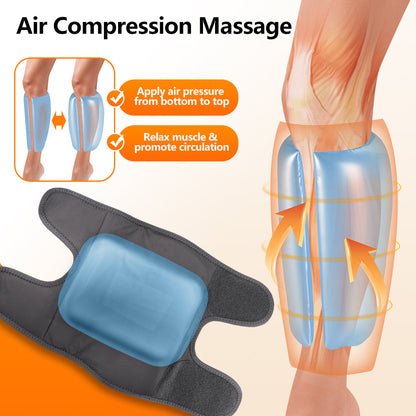 HailiCare Wireless Leg Heating Massager for Circulation Electric Calf Air Compression Massager with 4 Heating Levels Cordless Air Pressure Leg Massager with 8 Intensities 4 Modes Muscle Relaxation HailiCare Health & Beauty