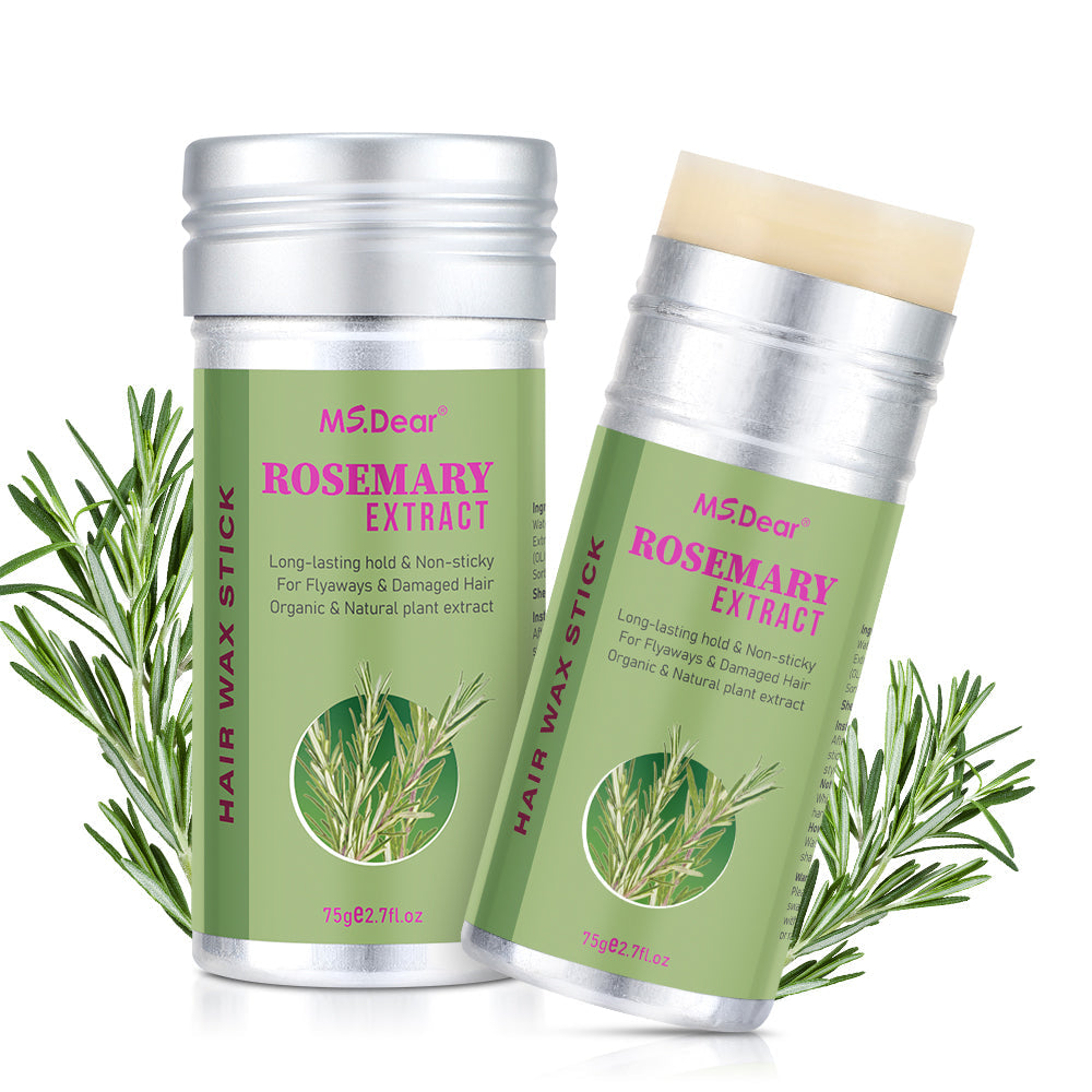 Rosemary Wax Stick for Hair for Flyaways Wigs Edge Control Finishing Hair，Non-greasy Styling Wax Nourishing Hair HailiCare