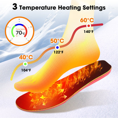 HailiCare Intelligent Heated Insoles APP Control USB Rechargeable Wireless Heating Insoles for Women Men 3000mAh Multi-Temperature Adjustable HailiCare Health & Beauty