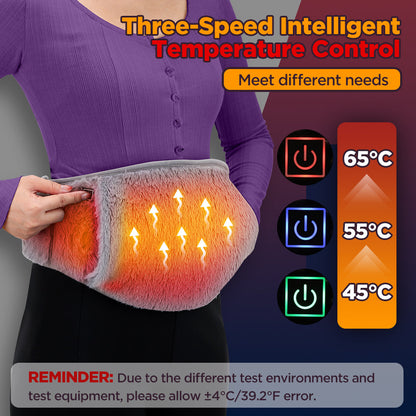 HailiCare Electric Heating Abdomen Belt 3 Levels Adjustable Heated Waist Belt Uterus Warming Pad Cold-Proof Uterine Belt Hand Waist Warming Pad Women Menstrual Relief Pain Uterus Hand Warmer HailiCare Health & Beauty