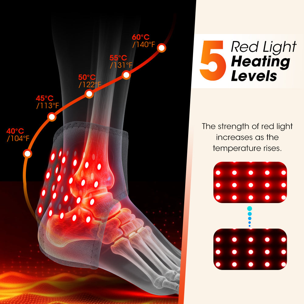 Red Light Therapy Cordless Ankle Massager HailiCare