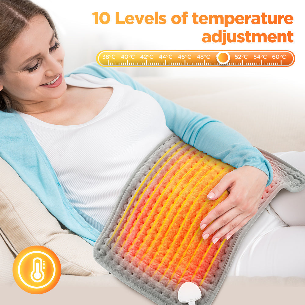 Electric Heating Pad Multifunctional Physiotherapy Heating Pad Heating Blanket Cushion 10 Levels Temperature Adjustment 4 Levels Of Timing For Hands Back Legs Shoulders Neck Spine Pain Relief Winter Warm HailiCare Health & Beauty