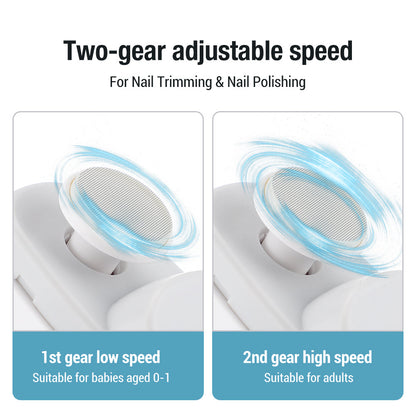 HailiCare Intelligent Automatic Electric Nail Clipper Multifunctional Nail Grinder for Children and Adult Nail Trimmer Nail Trimming Nail Polishing USB Charging HailiCare Health & Beauty