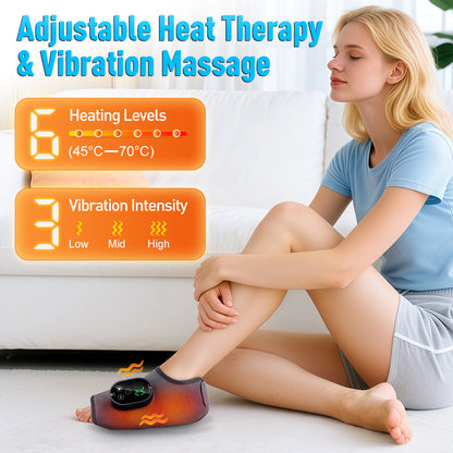 1PCS / 1Pair Heat Vibration 3000mAh Ankle Massager HailiCare Health & Beauty