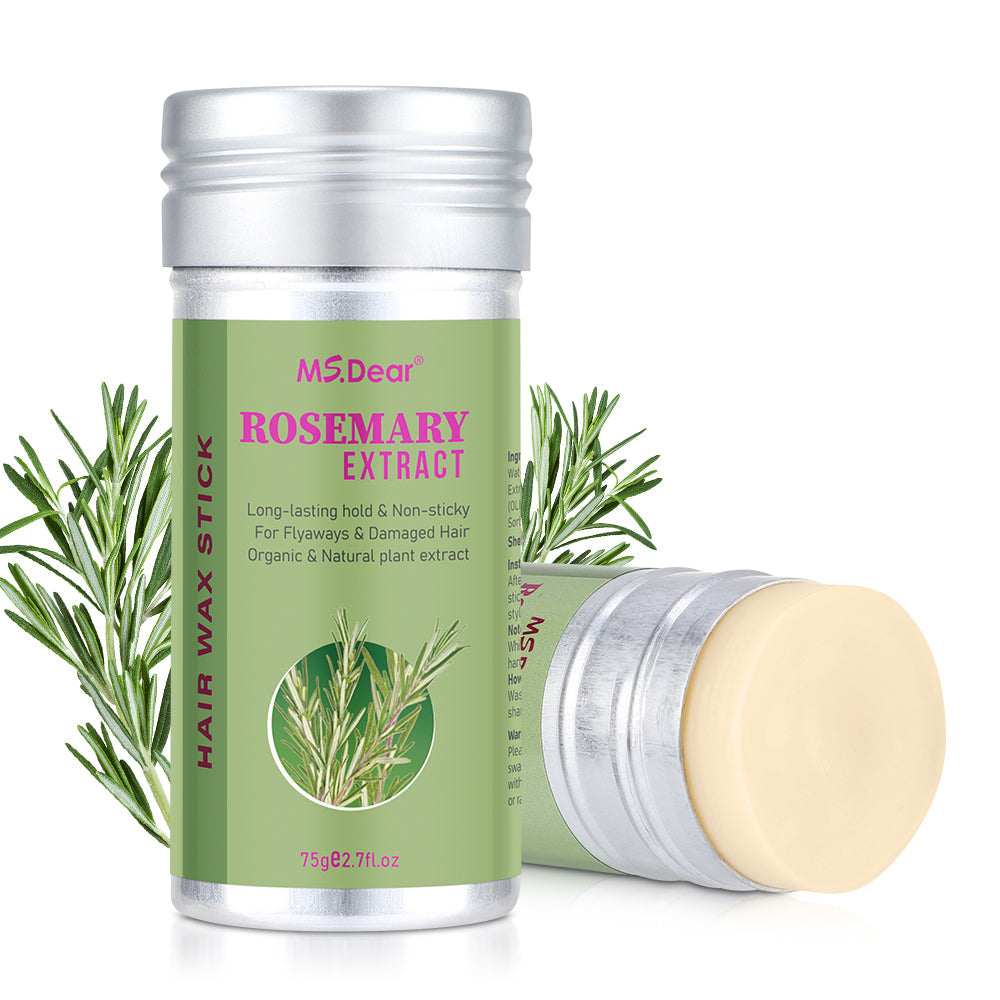Rosemary Wax Stick for Hair for Flyaways Wigs Edge Control Finishing Hair，Non-greasy Styling Wax Nourishing Hair HailiCare