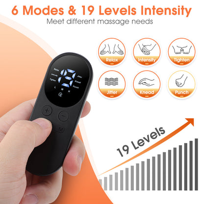HailiCare Wireless Heating Pulse Muscle Stimulator Electric Cervical Massage Patch Low Frequency Pulse Massage Pad Neck Massager 6 Modes LCD Display Neck Stretcher Portable Mini Muscle Massager Neck Back Leg Muscle Stimulator HailiCare Health & Beauty
