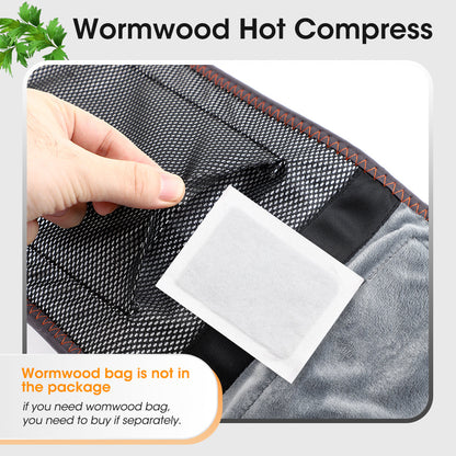 Hailicare Heating Massage Belt for Back Pain Relief, Red Light Therapy Hot Compress Cordless Heating Pad for Period Cramps Waist Pain Men & Women Winter Gifts HailiCare