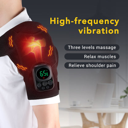 Shoulder Massager Electric Heating Back Shoulder Brace Adjustable Belt Heating Vibration 3 Gears Detachable Wireless Control Relax Muscles Improve Blood Circulation Relieve Neck Shoulder Pain Arthritis Joint Injury HailiCare Health & Beauty