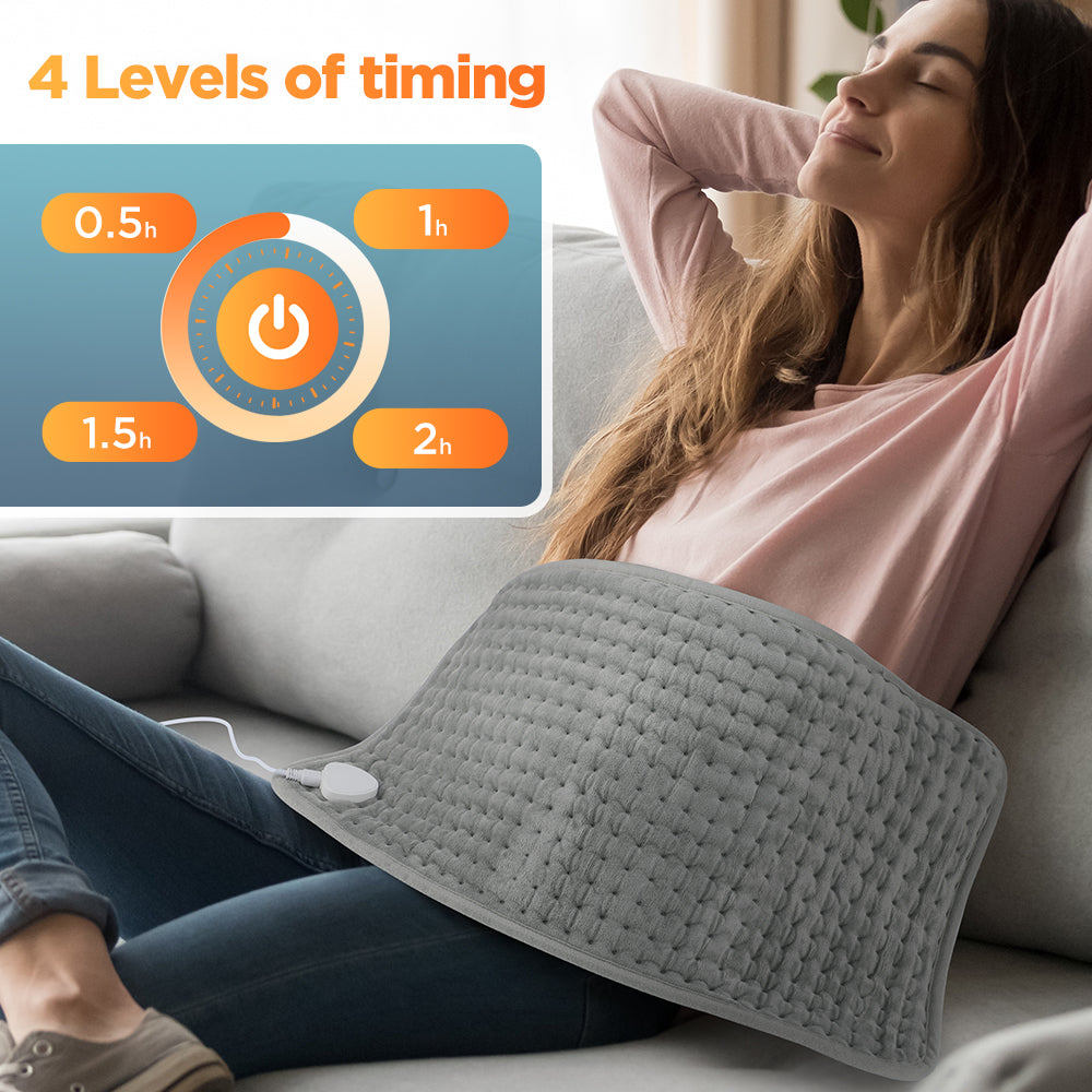 Electric Heating Pad Multifunctional Physiotherapy Heating Pad Heating Blanket Cushion 10 Levels Temperature Adjustment 4 Levels Of Timing For Hands Back Legs Shoulders Neck Spine Pain Relief Winter Warm HailiCare Health & Beauty