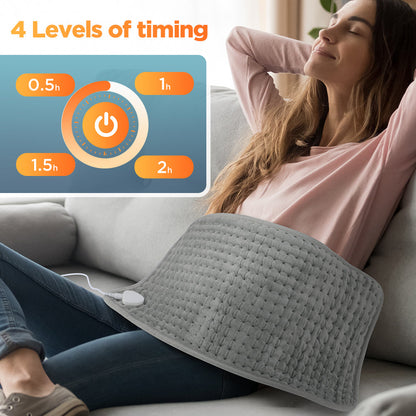 Electric Heating Pad Multifunctional Physiotherapy Heating Pad Heating Blanket Cushion 10 Levels Temperature Adjustment 4 Levels Of Timing For Hands Back Legs Shoulders Neck Spine Pain Relief Winter Warm HailiCare Health & Beauty