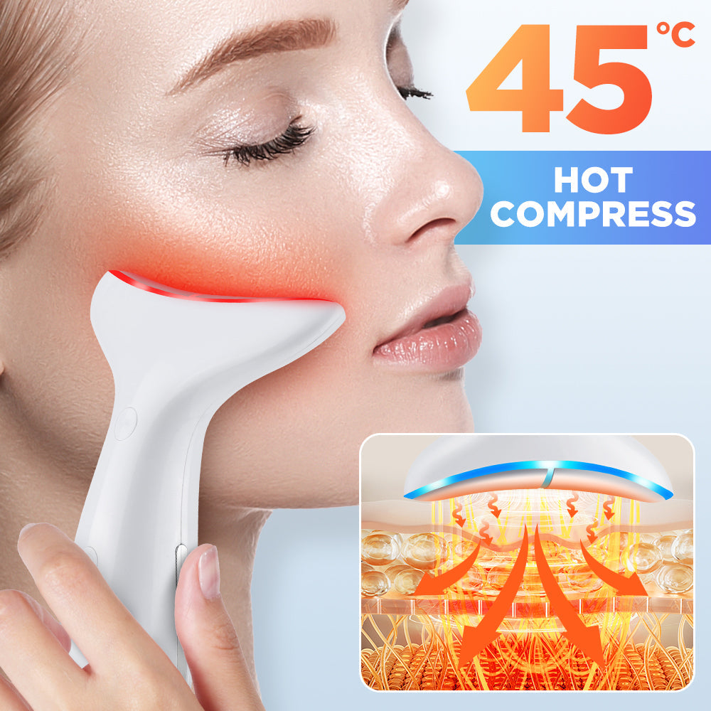 HailiCare Microcurrent Neck Beauty Device with 3 Massage Modes Lifting Firming Massage Beauty Instrument Tighten Skin Care Tool Vibration Facial Massager LED Facial Chin Lifting Machine HailiCare Health & Beauty
