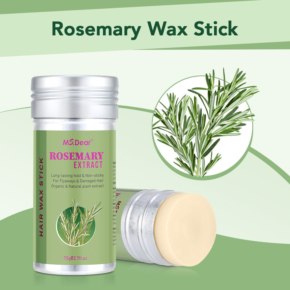 Rosemary Wax Stick for Hair for Flyaways Wigs Edge Control Finishing Hair，Non-greasy Styling Wax Nourishing Hair HailiCare