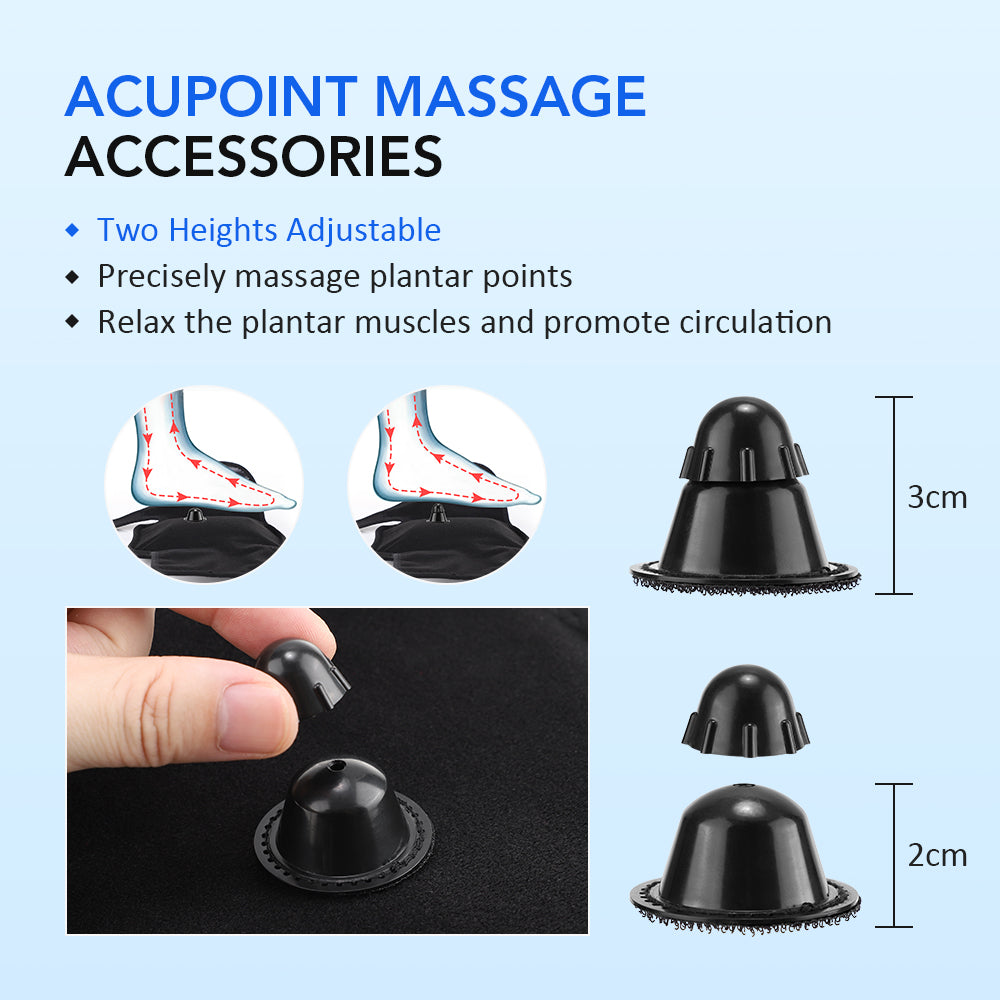 Foot Massager with Air Compression, 3 Adjustable Pressure Levels, Portable Electric Foot Massager with Acupoint Massage Accessories, 2000mAh Cordless Rechargeable, for Home Office Travel Gift HailiCare Health & Beauty