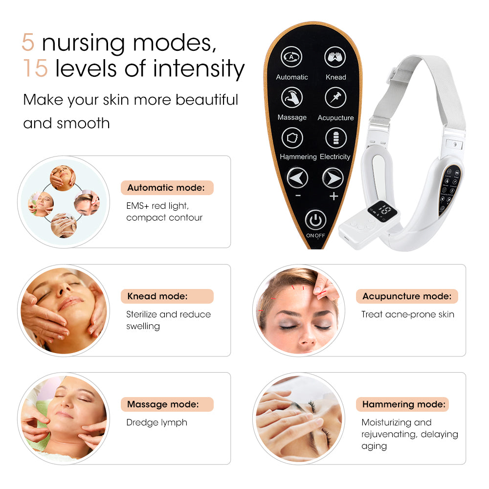 HailiCare V Face Face-lifting Instrument Facial Slimming Massager Photon Rejuvenation TENS Microcurrent Multifunctional Beauty Instrument Facial Lift Firming Skin Shaping Face Rejuvenation HailiCare Health & Beauty