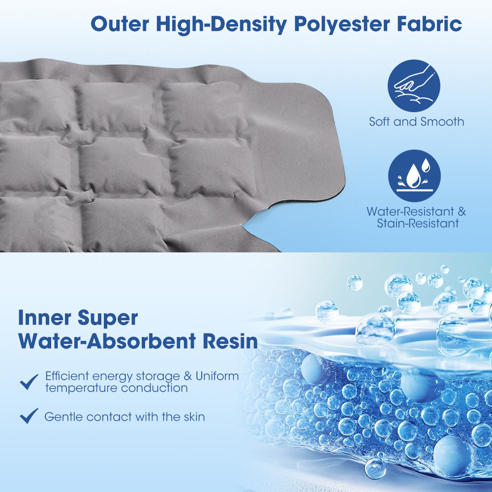Agdoad Knee Ice Pack Wrap Large Reusable Ice Pack Self-Absorbing Water Resin Hot/Cold Compress for Knee Relief Hot and Cold Wrap after Sports Agdoad